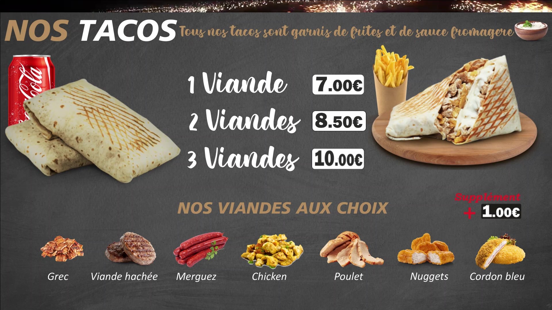 Menu items